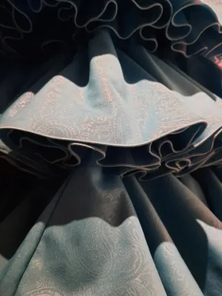 Traje de flamenca azul