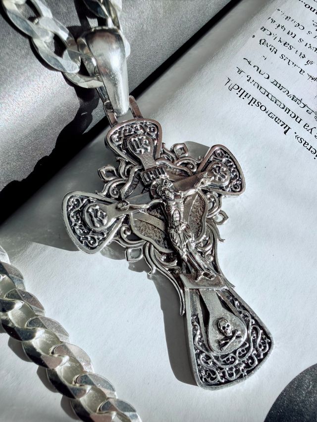 Croce ortodossa in argento