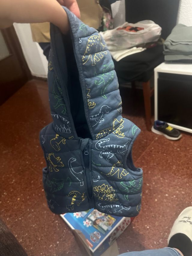 Chaleco bebé dinosaurios 3-6 meses