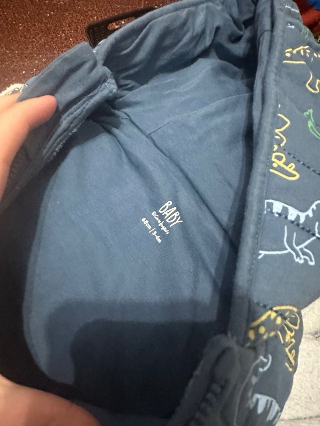 Chaleco bebé dinosaurios 3-6 meses