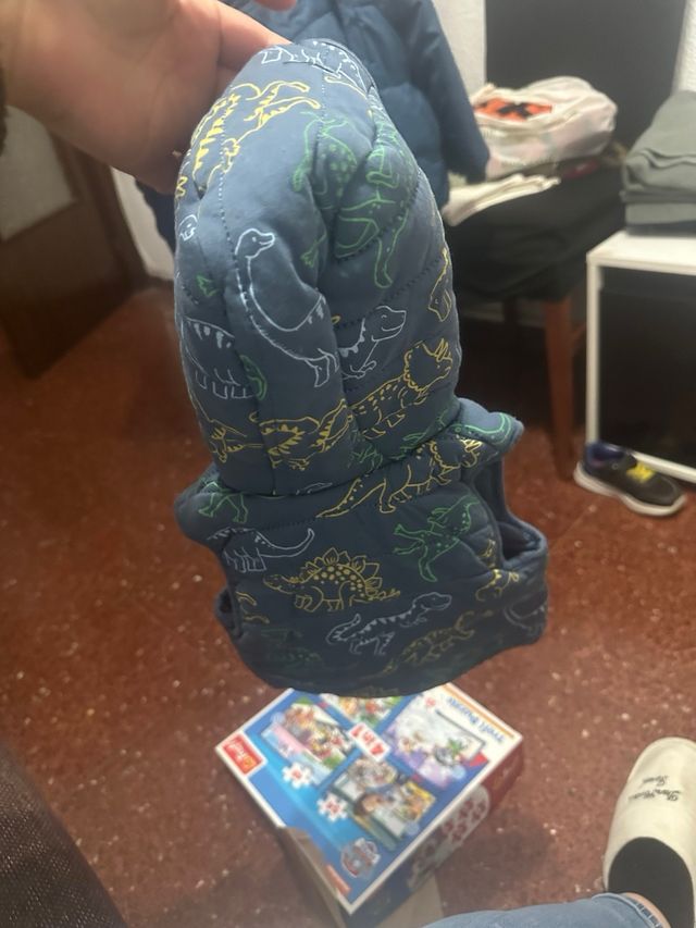 Chaleco bebé dinosaurios 3-6 meses