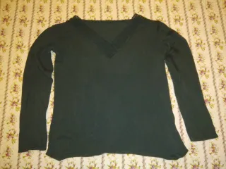 Blusa verde con encaje talla M mujer