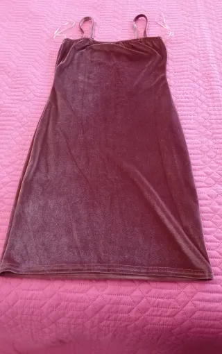 Vestido Terciopelo Rosa Talla XS