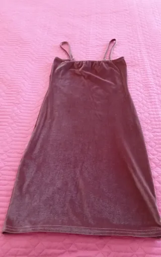 Vestido Terciopelo Rosa Talla XS