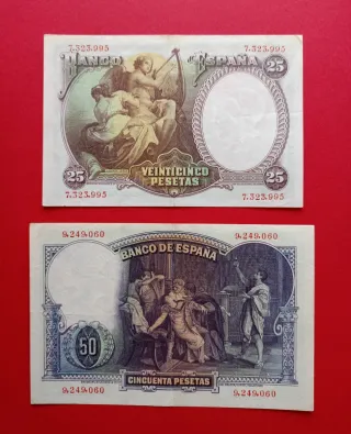 25 y 50 Pesetas 1931 excelente estado