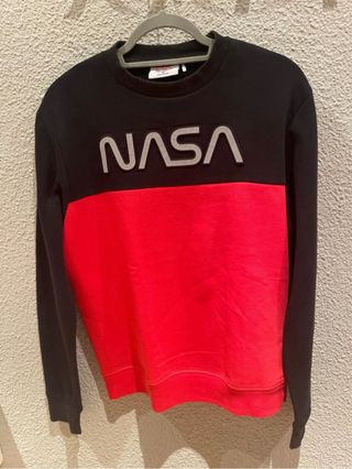 Sudadera Nasa Primark Rojo y Negro - Talla M
