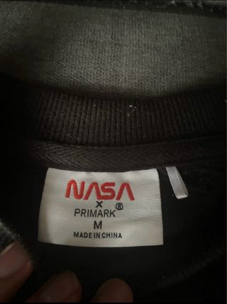 Sudadera Nasa Primark Rojo y Negro - Talla M