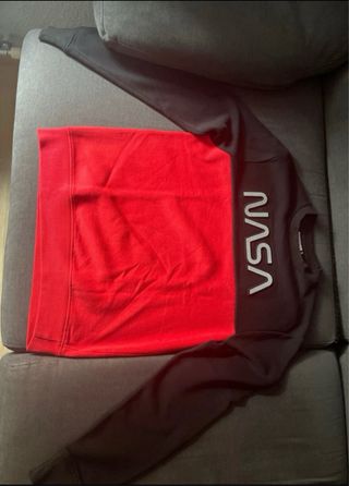 Sudadera Nasa Primark Rojo y Negro - Talla M