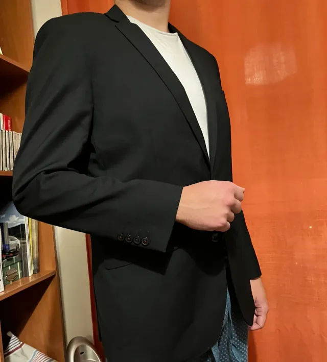 Blazer americana hombre negro