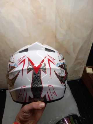 Casco Motocross con Guanti e Occhiali