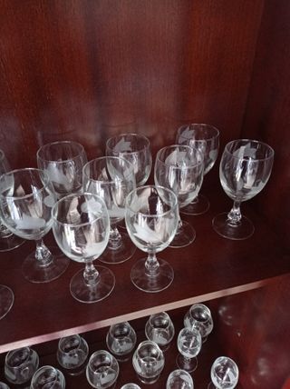 Juego de copas de cristal