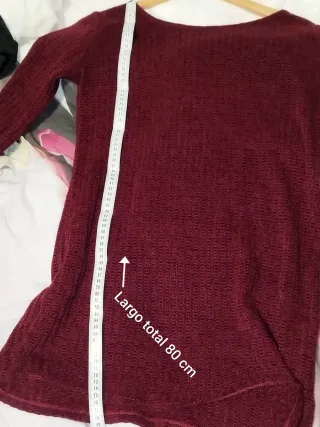 Jersey Oversize  Burdeos Talla XL Curve Burdeos