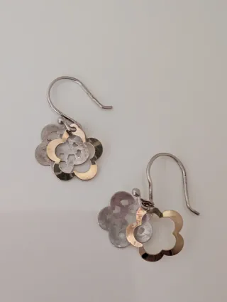 Pendientes Plata 925 Flores Caladas