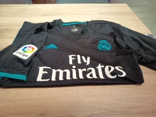 Camiseta Real Madrid Adidas Negra y Turquesa talla