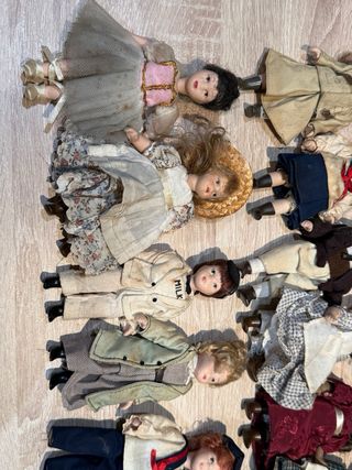 Lote Mini Muñecas Vintage Porcelana