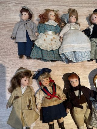 Lote Mini Muñecas Vintage Porcelana