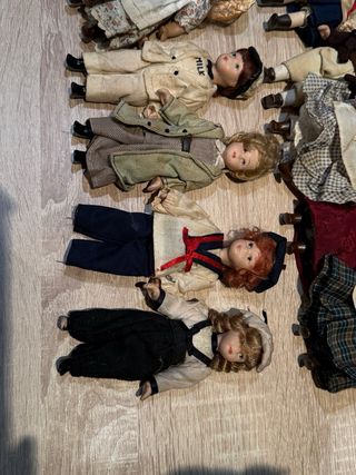 Lote Mini Muñecas Vintage Porcelana