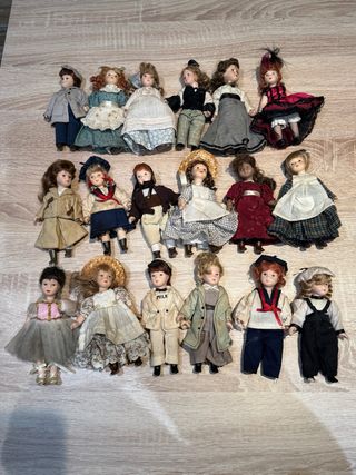 Lote Mini Muñecas Vintage Porcelana