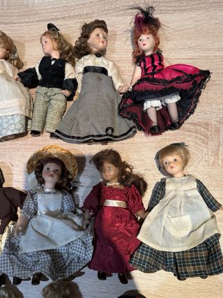 Lote Mini Muñecas Vintage Porcelana