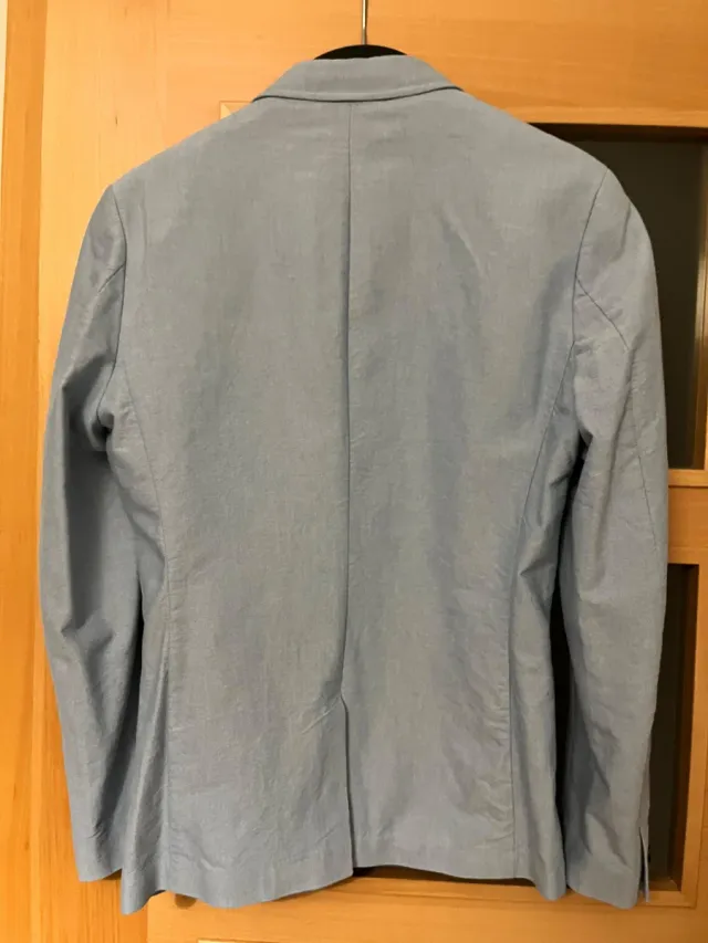 Blazer americana azul claro hombre