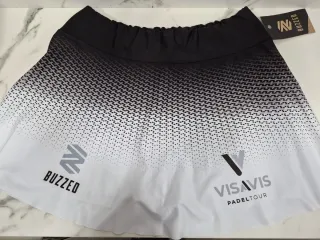 Falda Padel BUZZED Negra y Blanca
