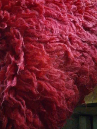 Tappeto in pelo rosso