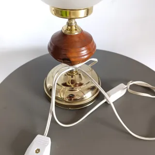 Lamparita vintage madera y metal