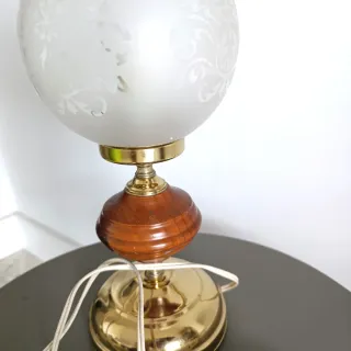 Lamparita vintage madera y metal