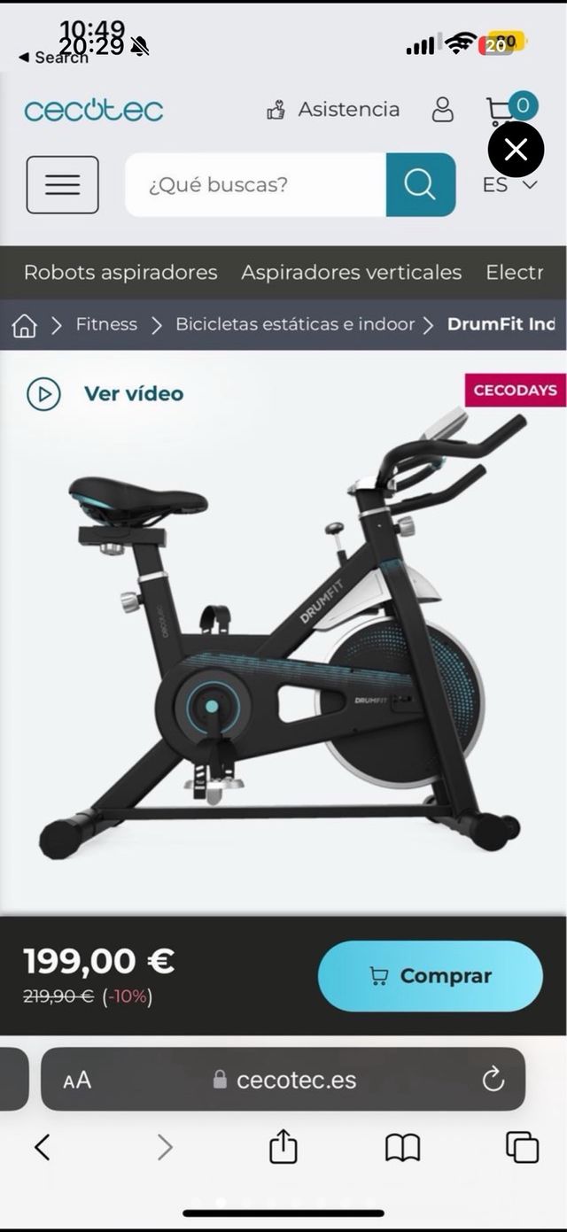 Bicicleta Indoor DrumFit 13000 Delfos