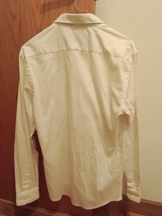 Camisa Zara Blanca Manga Larga