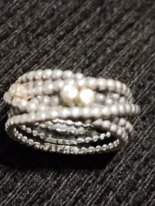 Anillo Pandora Plata y Oro 14k con Diamantes