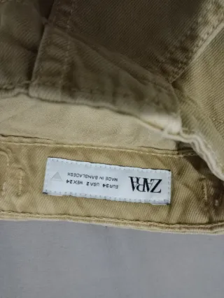 Vaqueros cargo Zara Camel talla 34