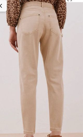 Jeans mom beige