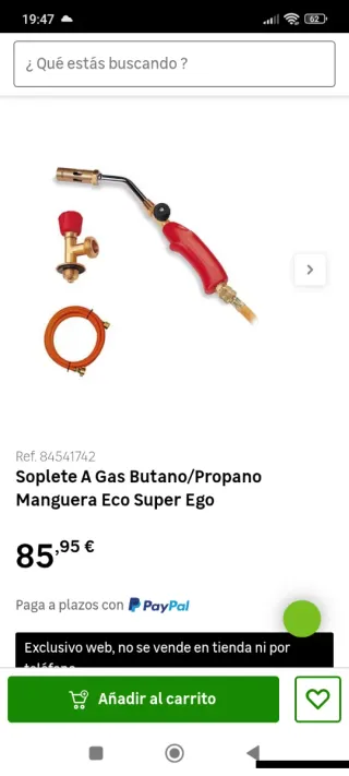 Soplete Gas Fontanería Super Ego Monoblock Set