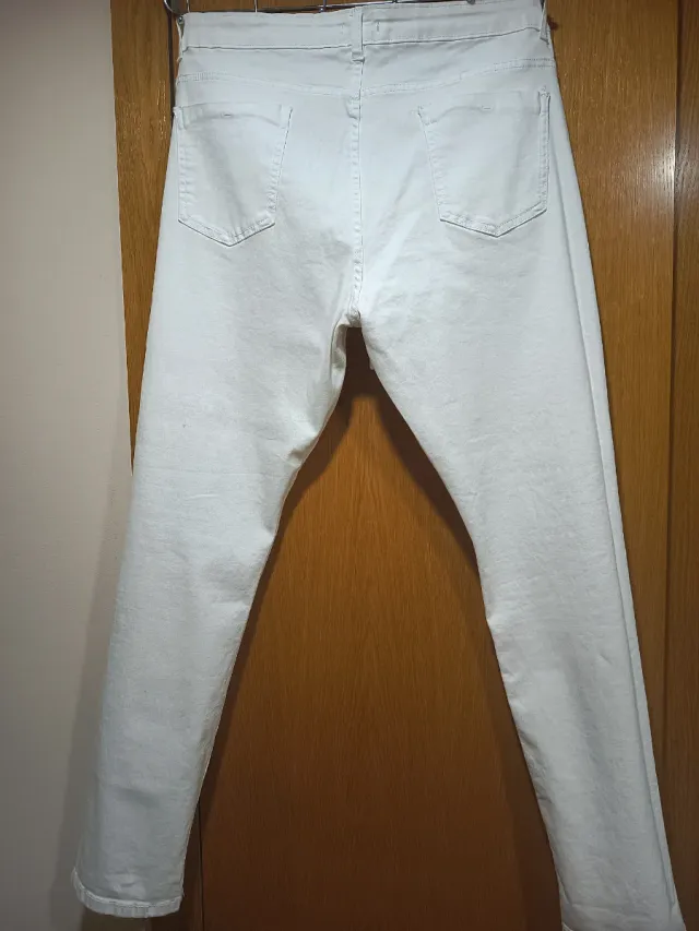 Pantalón vaquero mujer crudo talla 48
