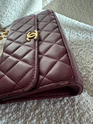 Bolso Chanel Classic Mini Top Handle Burdeos