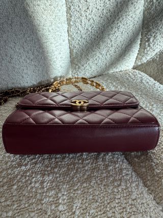 Bolso Chanel Classic Mini Top Handle Burdeos