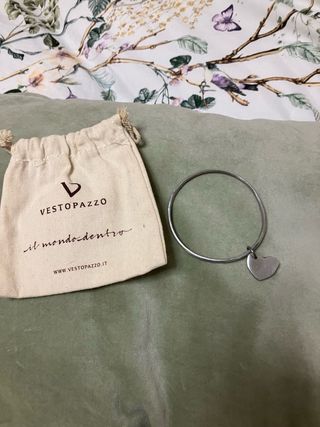 Bracciale VESTOPAZZO con cuore argento