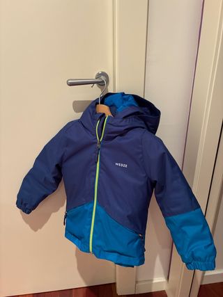 Anorak esquí niño Wedze azul y turquesa
