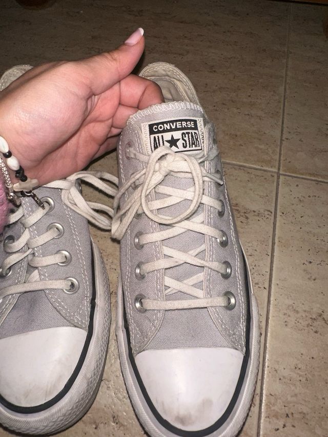 Converse grises plataforma
