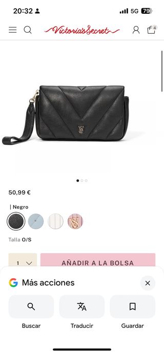 Funda Victoria's Secret Negra Muñeca