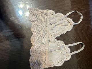 Top encaje beige talla única