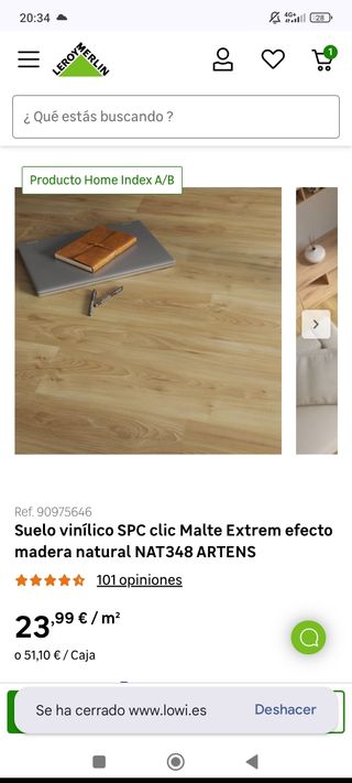 Suelo vinílico SPC clic Malte Extrem