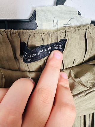 Pantalón Harem Zara Talla S Verde Oliva