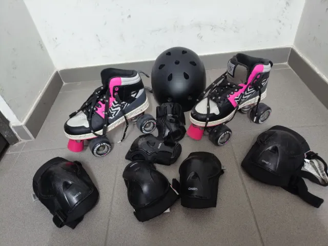 Patines y equipo de protección infantil