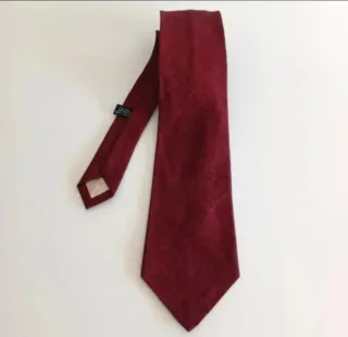 Corbata U Italy Seda Vintage Roja Años 80