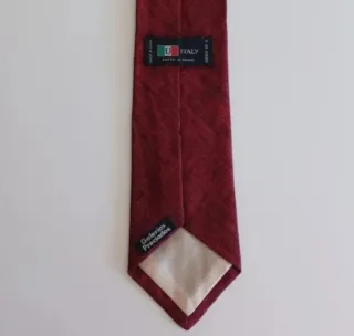 Corbata U Italy Seda Vintage Roja Años 80