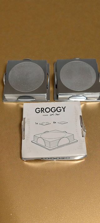 Set 12 Sottobicchieri Acciaio Ikea