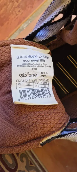 Patines Oxelo negros talla 45