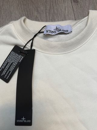 Sudadera Stone Island Blanca Talla M